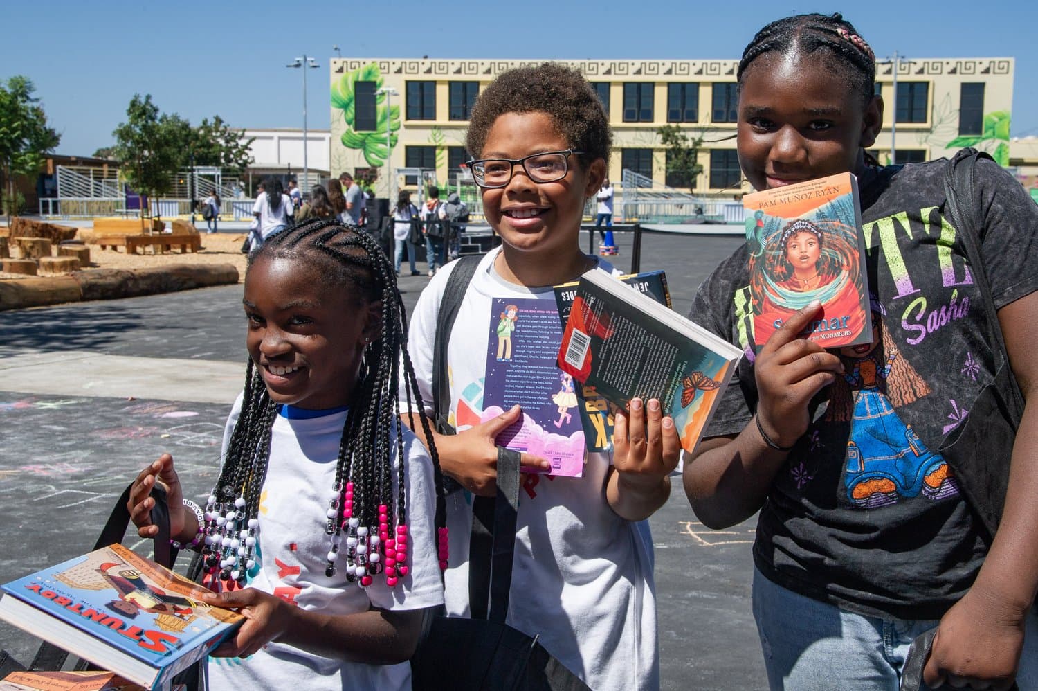 Kids with books